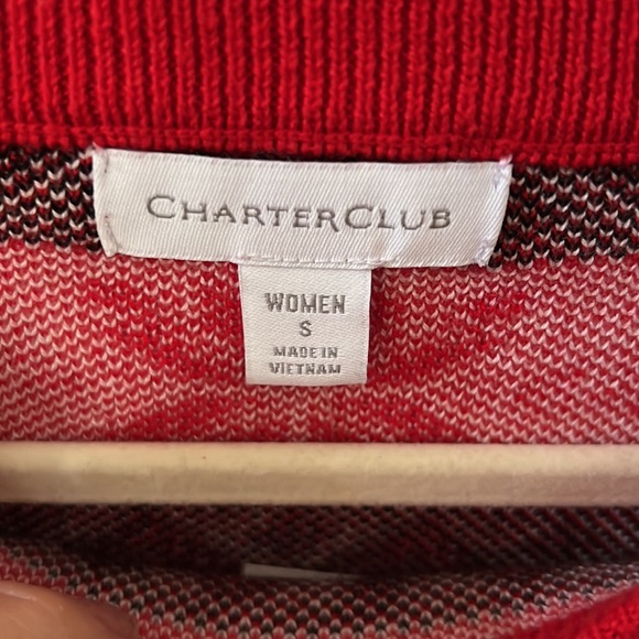 NWT Women’s Charter Club Reindeer/Snowflake Christmas Knit Sweater - Size Small - Picture 2 of 7